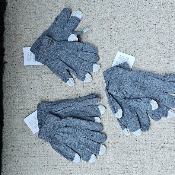 lot of 3 Gloves Women Gloves Touch Screen Gloves Soft Gray Gloves New - Picture 2 of 10
